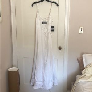 Reformation White Linen Maxi Dress